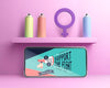 Girl Power Concept Composition Mock-Up Psd