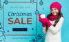 Girl Presenting Winter Promotions Psd