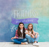 Girls In Front Of A Wall With A Quote Mock-Up Psd