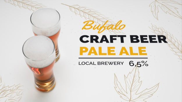 Glaases With Bear Having Foam On Table Psd