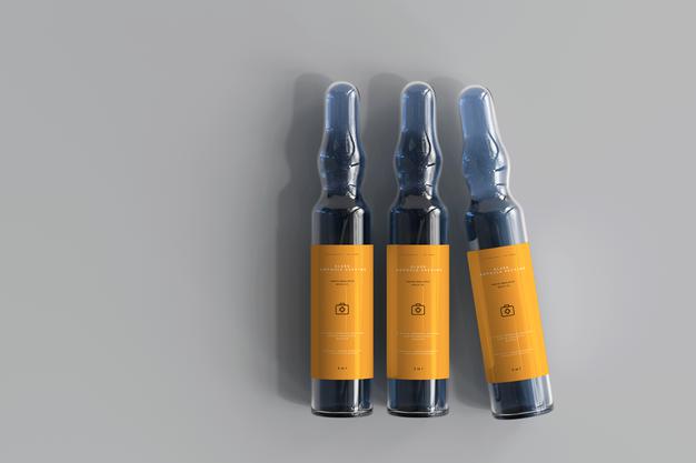 Glass Ampoule Mockup Psd