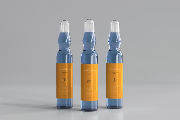 Glass Ampoule Mockup Psd