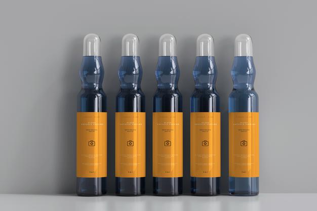 Glass Ampoule Mockup Psd