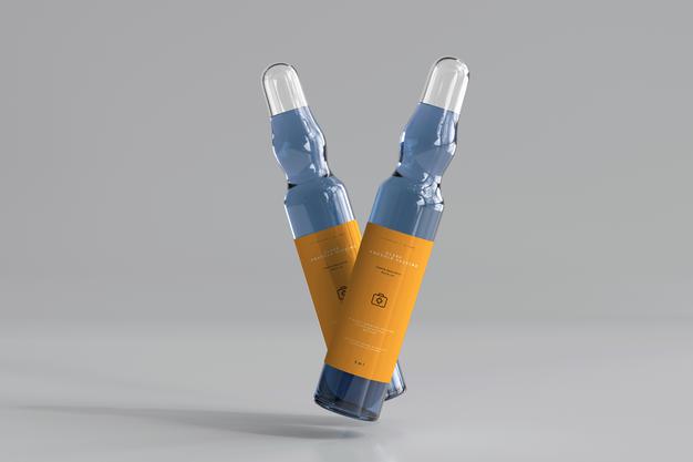 Glass Ampoule Mockup Psd