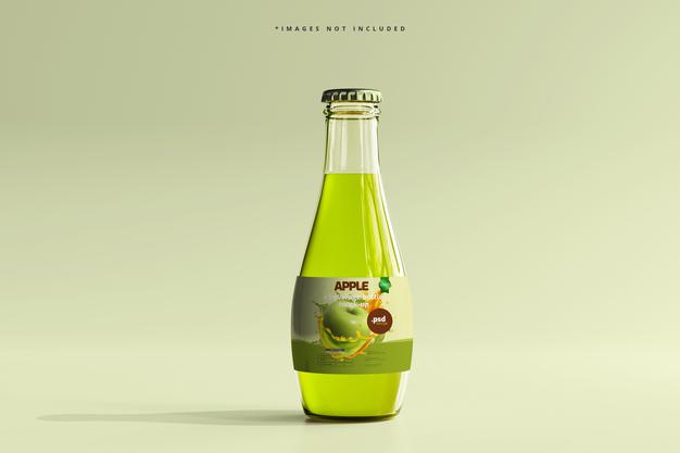 Glass Beverage Bottles Mockup Psd