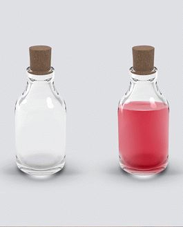 Glass Bottle Label Mockup