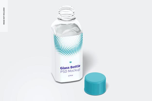 Glass Bottle Mockup Psd