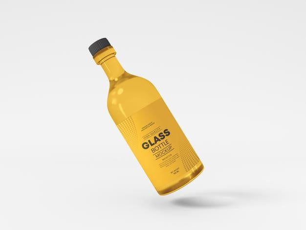 Glass Bottle Mockup Psd