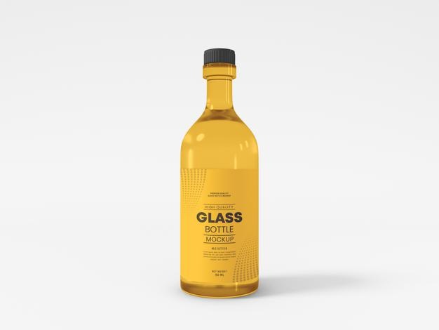 Glass Bottle Mockup Psd