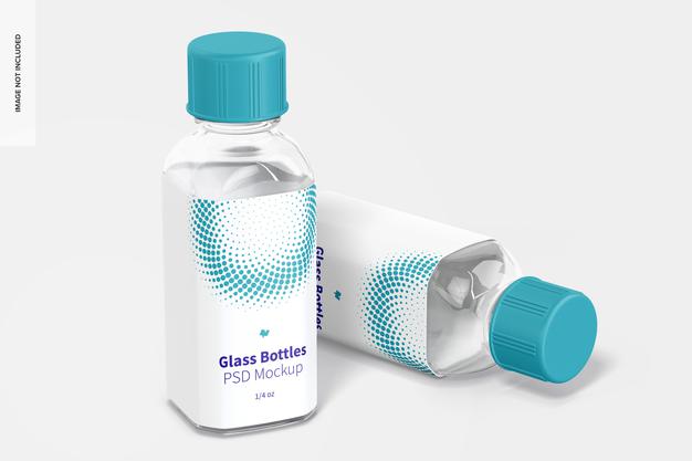 Glass Bottle Mockups Psd
