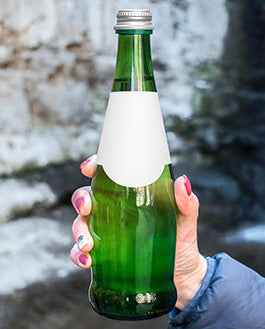 Glass Bottle Psd Mockup In 4K