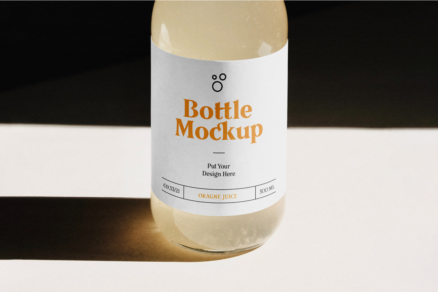 Glass Bottle Psd Mockup