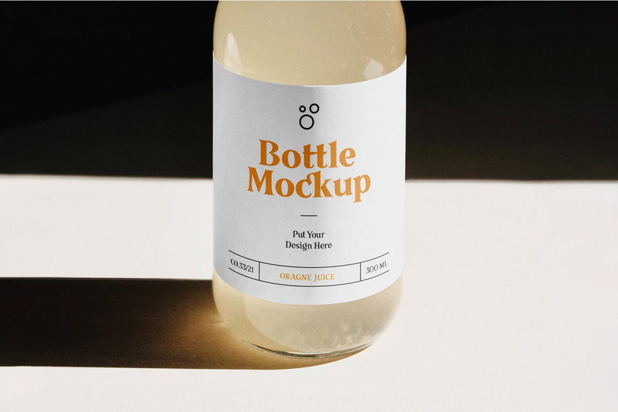 Glass Bottle Psd Mockup