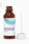 Glass Bottle With Brush Applicator Mockup Psd
