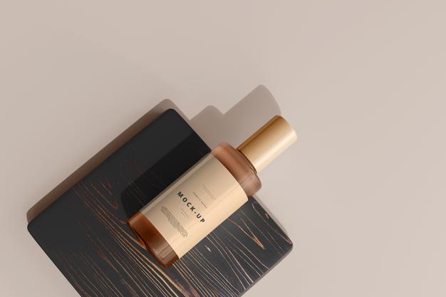 Glass Cosmetic Bottle Mockup Psd