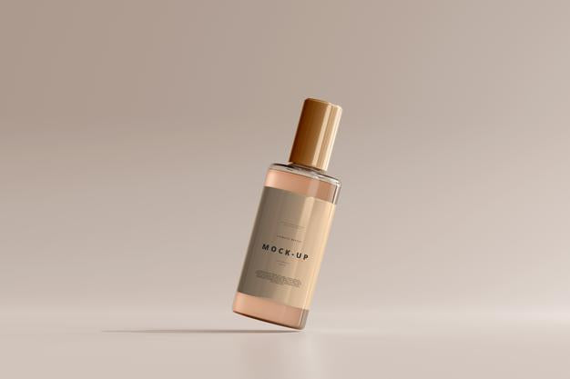 Glass Cosmetic Bottle Mockup Psd