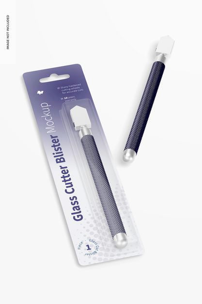 Glass Cutter Blister Mockup Psd