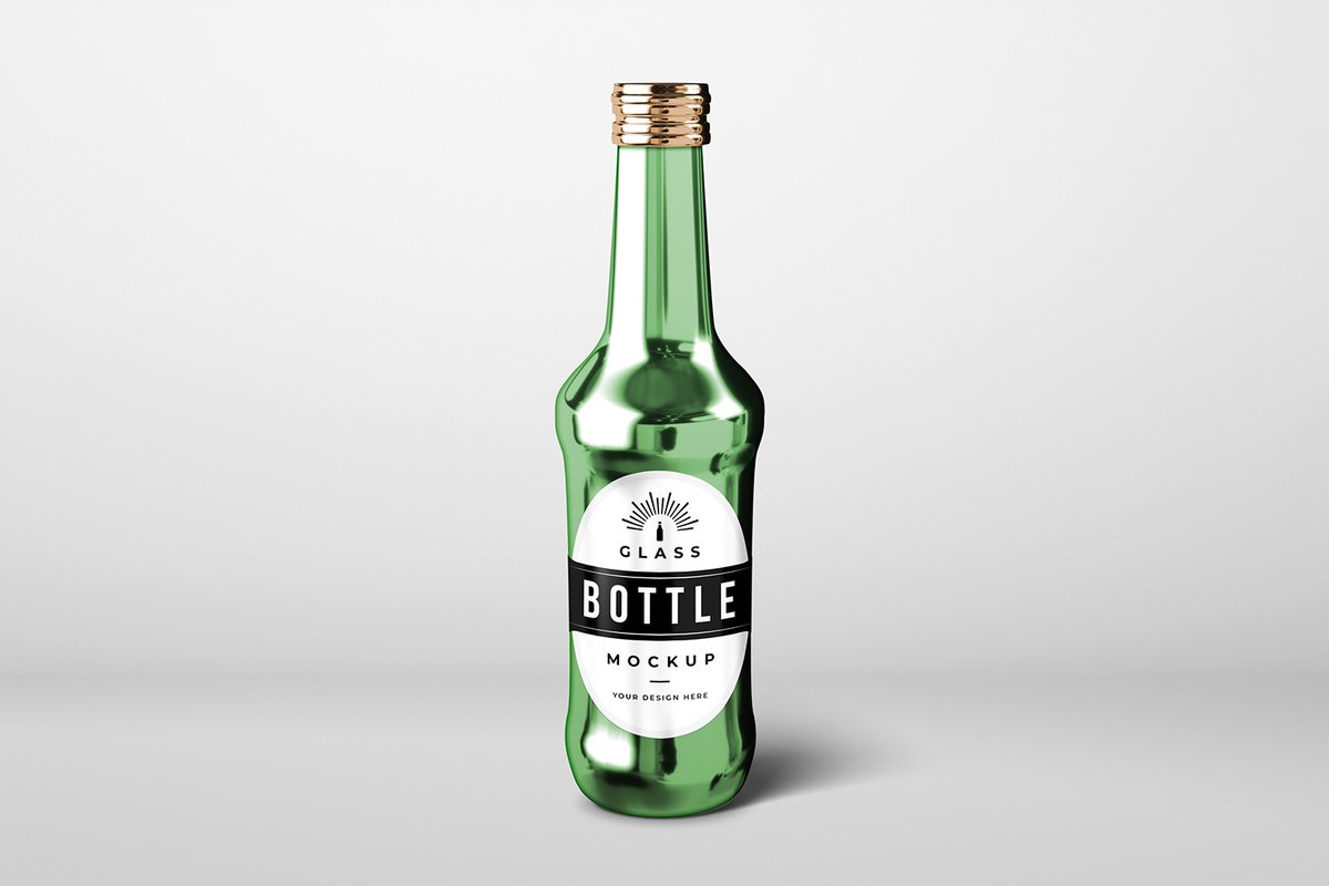 Glass Drinks Bottle Mockup