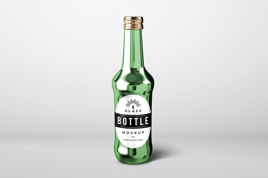 Glass Drinks Bottle Mockup