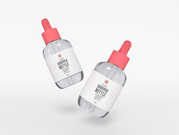 Glass Dropper Bottle Packaging Mockup Psd