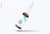 Glass Nasal Spray Bottle Mockup, Floating Psd