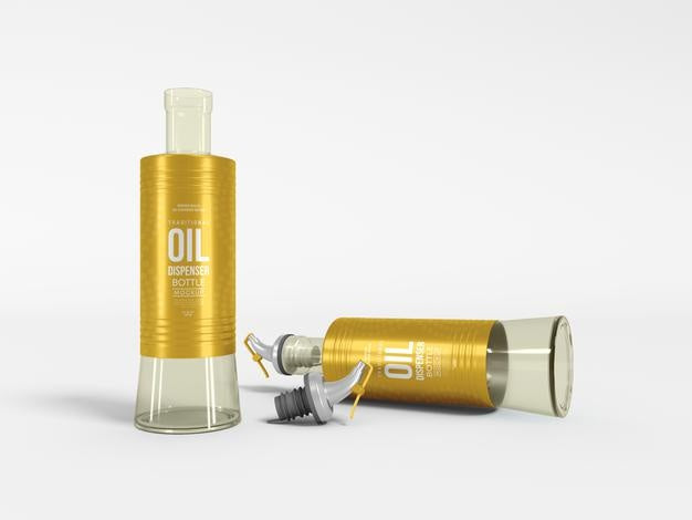 Glass Oil Dispenser Packaging Mockup Psd