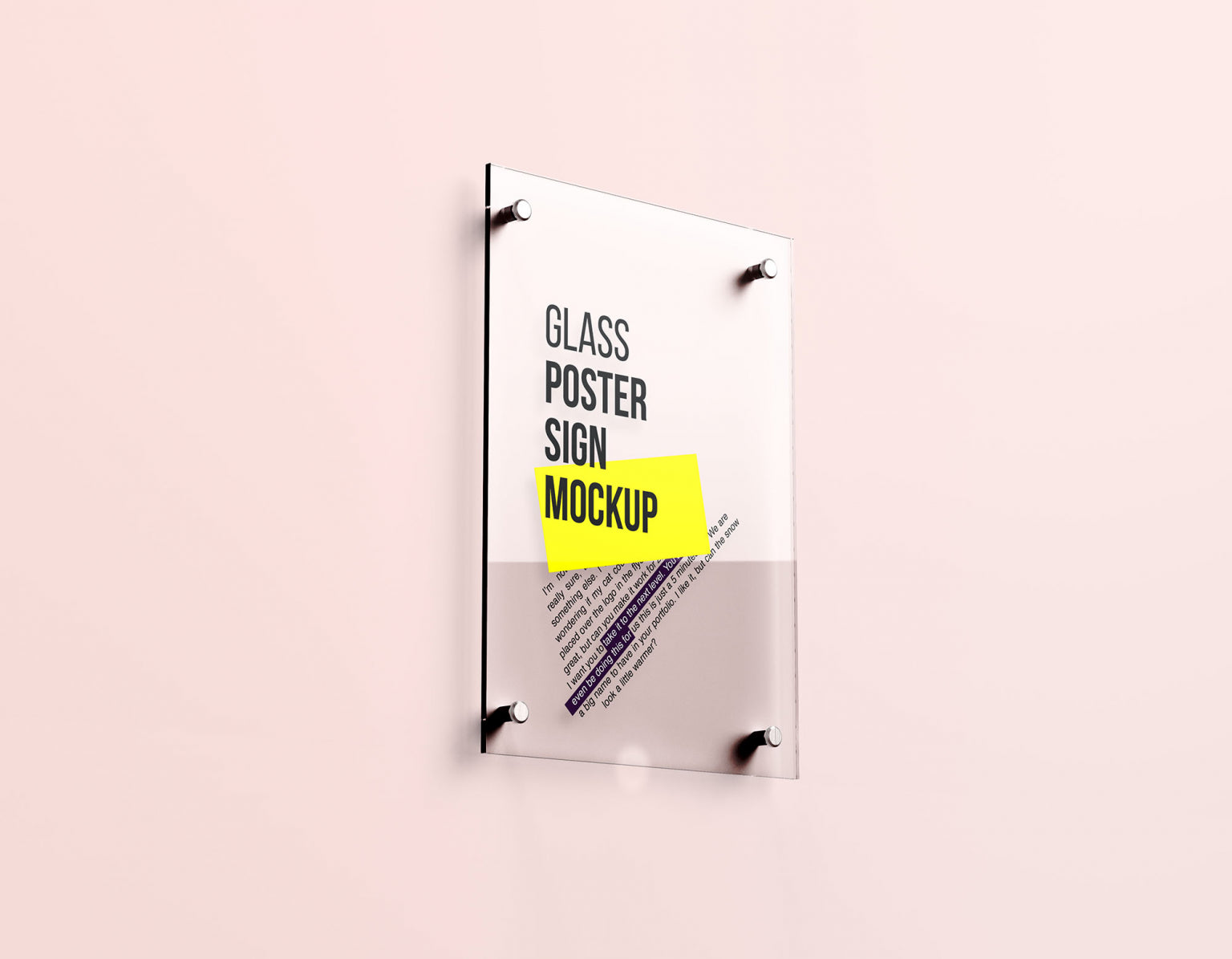 Glass Poster Mockup