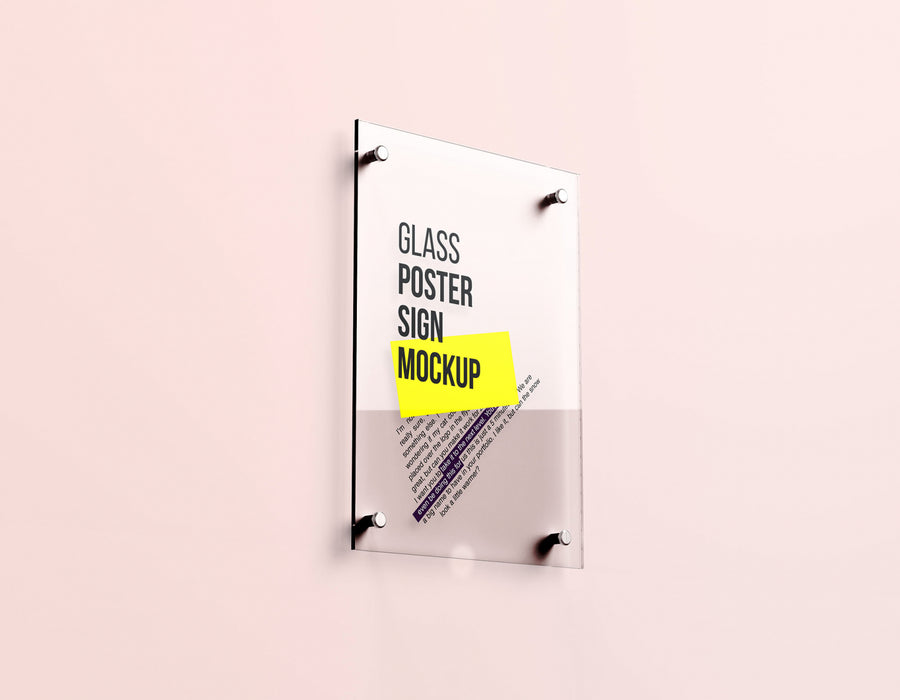 Glass Poster Mockup
