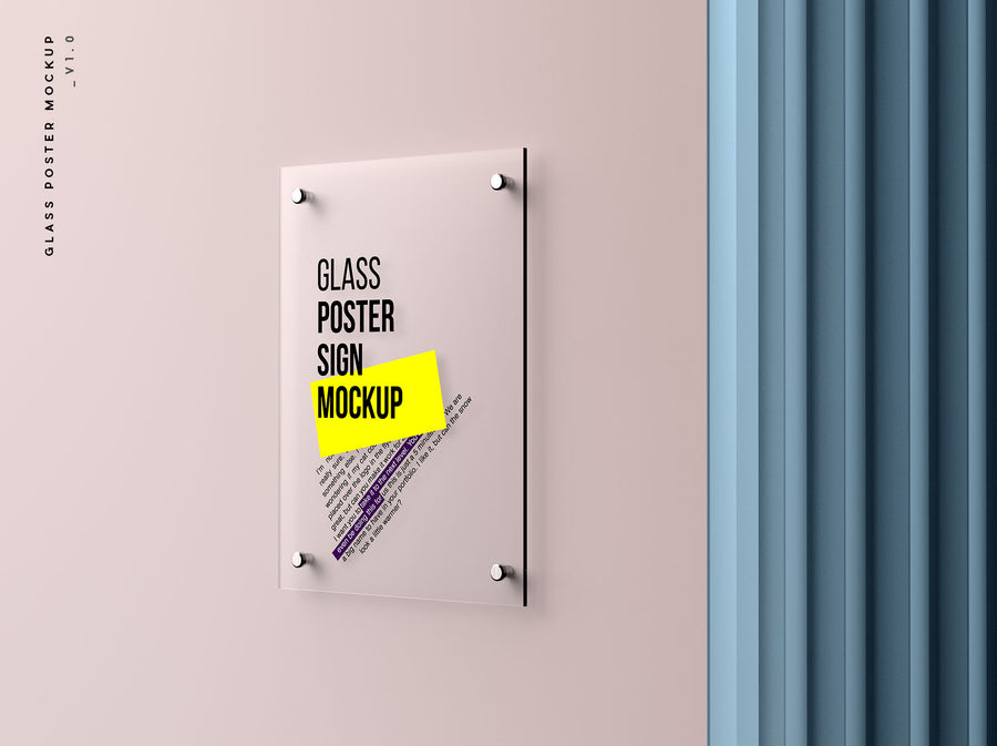 Glass Poster Mockup