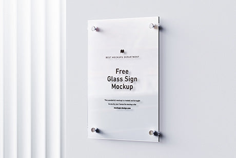 Glass Sign Mockup