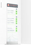 Glass Signage Totem Mockup, Front View Psd