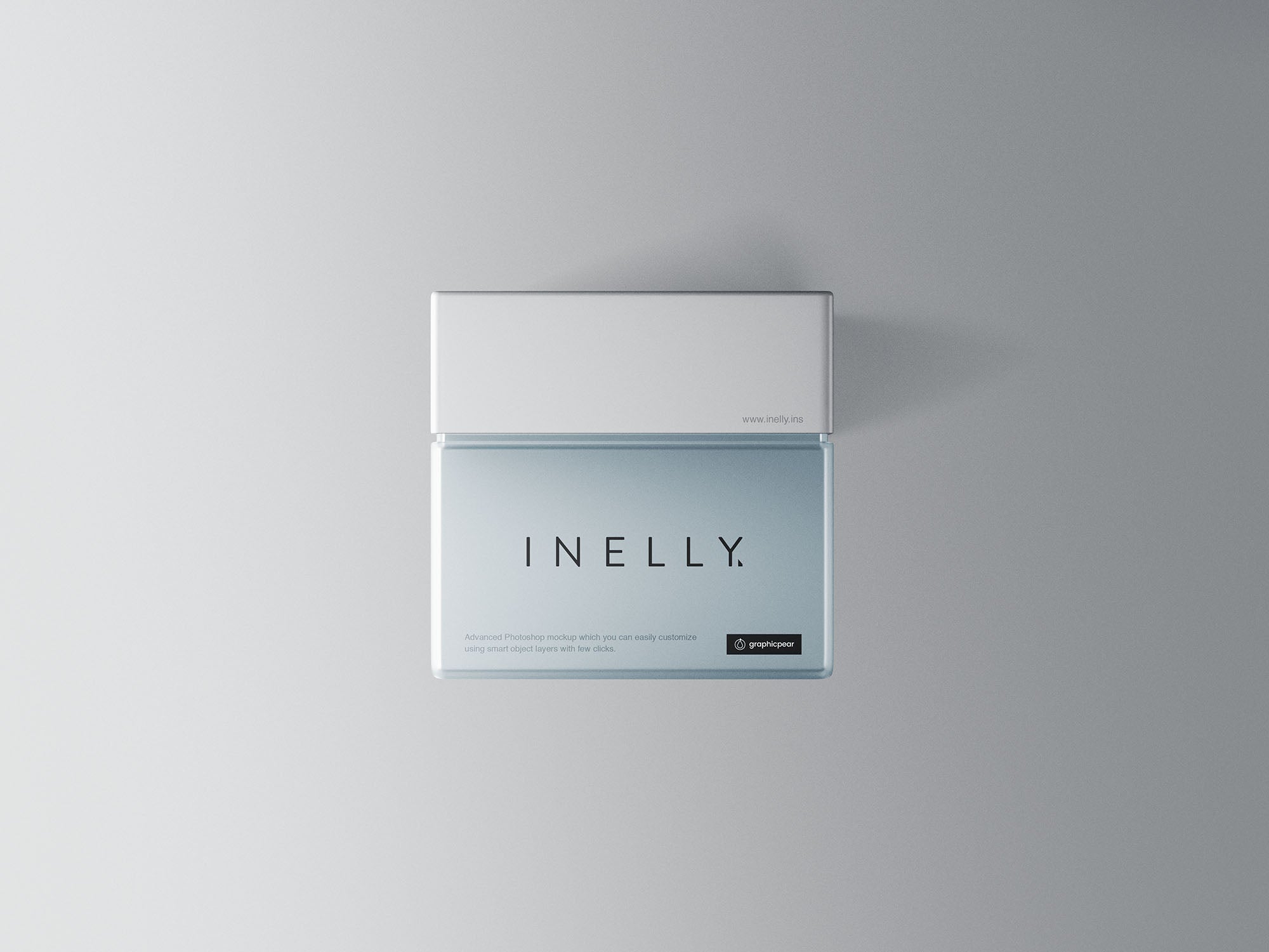 Glass Square Cosmetic Jar Mockup