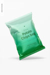 Glossy Chips Bag Mockup Psd