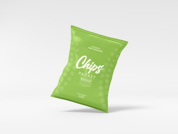 Glossy Foil Food Packet Mockup Psd