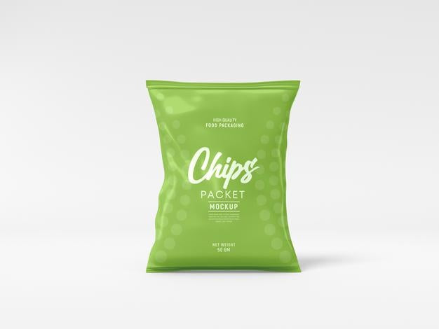 Glossy Foil Food Packet Mockup Psd