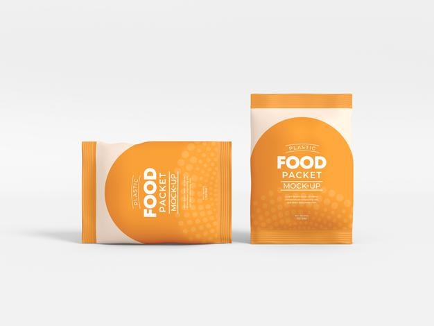 Glossy Foil Food Packet Mockup Psd