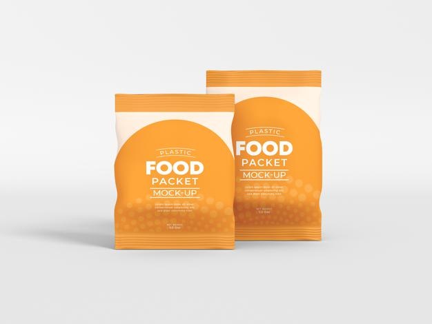 Glossy Foil Food Packet Mockup Psd