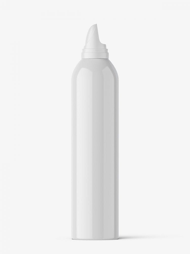 Glossy Hair Mousse Bottle Mockup