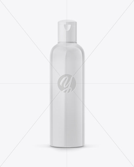 Glossy Plastic Bottle Mockup