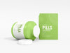 Glossy Plastic Pill Jar With Box Mockup Psd