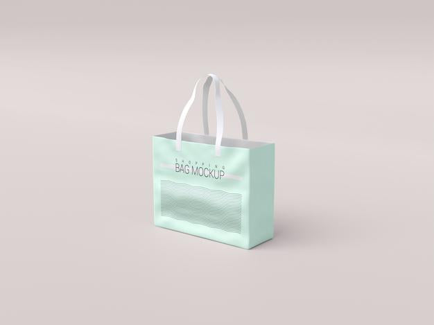 Glossy Realistic Shopping Bag Mockup Psd