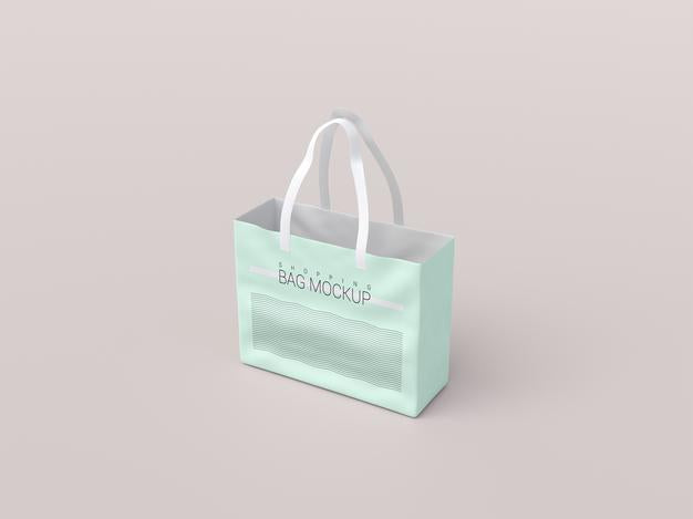 Glossy Realistic Shopping Bag Mockup Psd