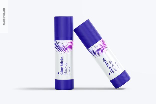 Glue Stick Mockup, Leaned Psd