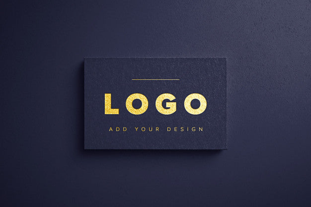 Gold Foil Logo Mockup Psd