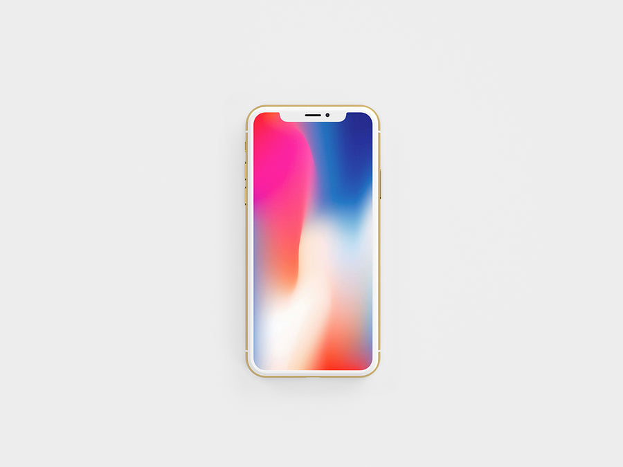Gold Front View Iphone X Mockup