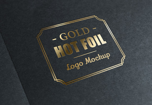 Gold Stamping Logo Mockup