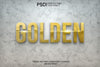Golden And Marble Realistic 3D Text Effect Psd