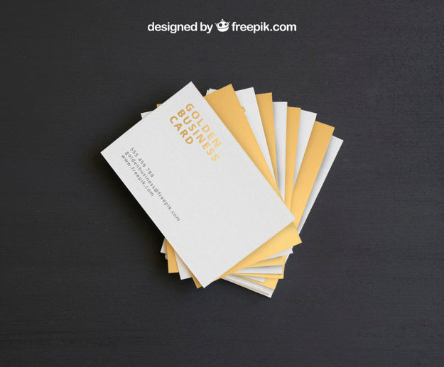Golden Business Card Mock Up Template Psd