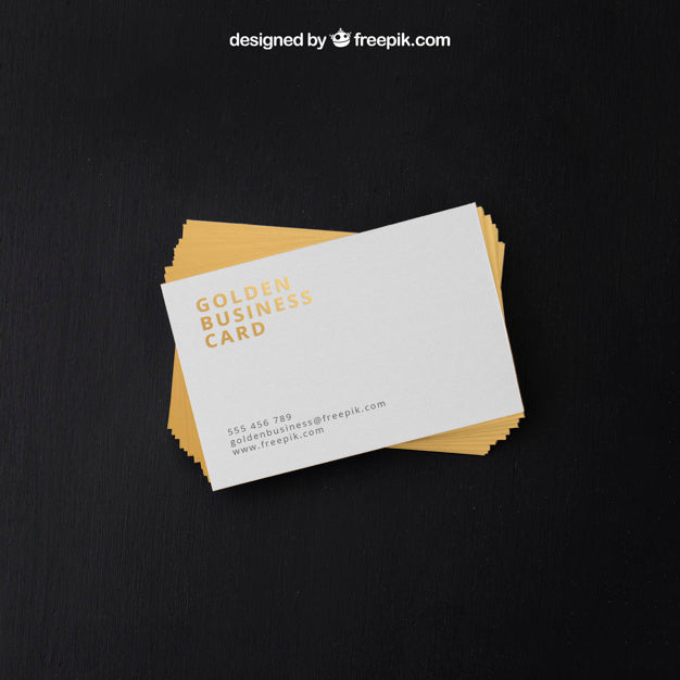 Golden Business Cards In Psd Format Psd