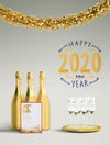 Golden Happy New Year 2020 Concept Psd